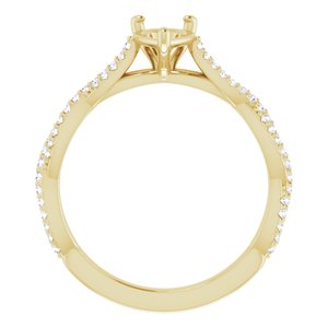 14K Yellow Gold 8x5 mm Pear 1/6 CTW Lab-Grown Semi-Set Engagement Ring