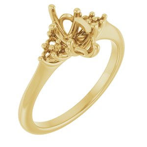 14K Yellow Gold  9x4.5 mm Marquise Engagement Ring Mounting