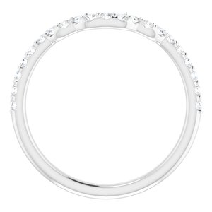 14K White Gold 1/4 CTW Natural Diamond Band