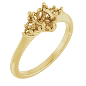 14K Yellow Gold  7x5 mm Pear Engagement Ring Mounting