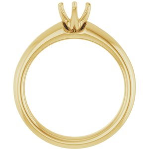 14K Yellow Gold 5.2 mm Round Engagement Ring Mounting