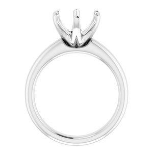 14K White Gold 9.4 mm Round Engagement Ring Mounting