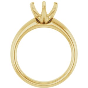 14K Yellow Gold 8.2 mm Round Engagement Ring Mounting