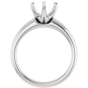 Platinum 8.2 mm Round Engagement Ring Mounting