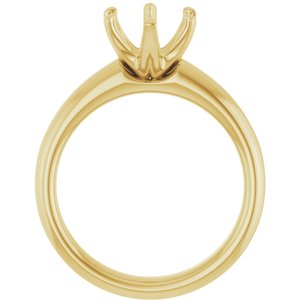 14K Yellow Gold 10x8 mm Oval Engagement Ring Mounting