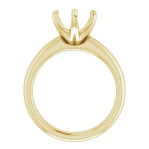 14K Yellow Gold 8.8 mm Round Engagement Ring Mounting