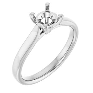 Platinum 5.8 mm Round Engagement Ring Mounting