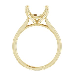 14K Yellow Gold 11 mm Round Engagement Ring Mounting