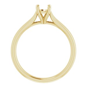 14K Yellow Gold 4.8 mm Round Engagement Ring Mounting