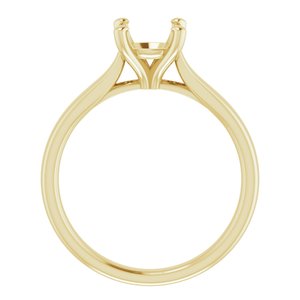 10K Yellow Gold 7 mm Round Engagement Ring Mounting