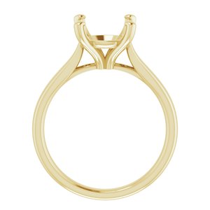 14K Yellow Gold 9.4 mm Round Engagement Ring Mounting