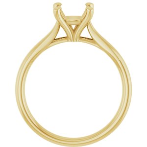 14K Yellow Gold 7.4 mm Round Engagement Ring Mounting