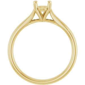14K Yellow Gold 7x5 mm Oval Engagement Ring Mounting
