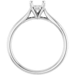 Platinum 7x5 mm Oval Engagement Ring Mounting