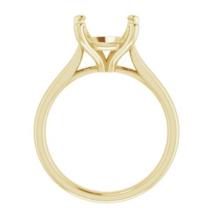 14K Yellow Gold 10 mm Round Engagement Ring Mounting