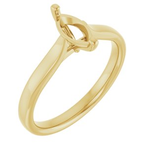 14K Yellow Gold 8x4 mm Marquise Engagement Ring Mounting