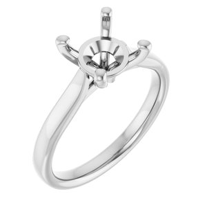 Platinum 8.2 mm Round Engagement Ring Mounting