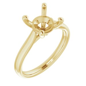 14K Yellow Gold 8.8 mm Round Engagement Ring Mounting