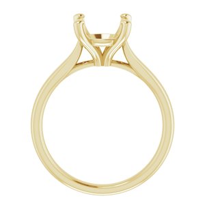 14K Yellow Gold 8.8 mm Round Engagement Ring Mounting