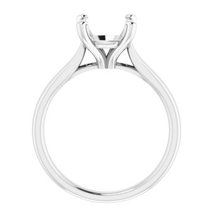 Platinum 8.8 mm Round Engagement Ring Mounting