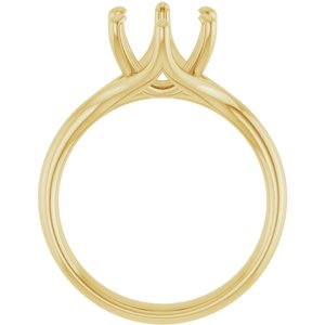 14K Yellow Gold 10x8 mm Oval Engagement Ring Mounting