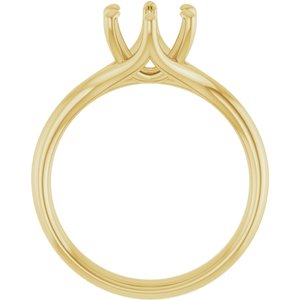 14K Yellow Gold 7.4 mm Round Engagement Ring Mounting