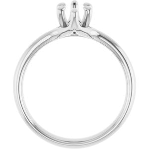 14K White Gold 10x5 mm Marquise Engagement Ring Mounting