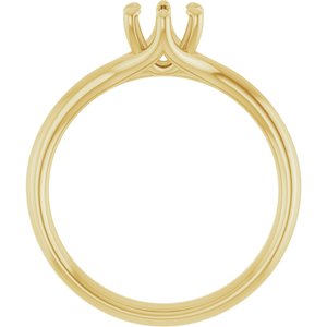 14K Yellow Gold 5.2 mm Round Engagement Ring Mounting