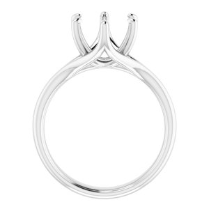 Platinum 9 mm Round Engagement Ring Mounting