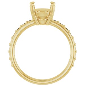 14K Yellow Gold 10x8 mm Oval Engagement Ring Mounting