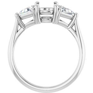 14K White Gold 6.5 mm Round 5/8 CTW Lab-Grown Diamond Semi-Set Engagement Ring