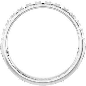 14K White Gold French-Set Band Mounting 