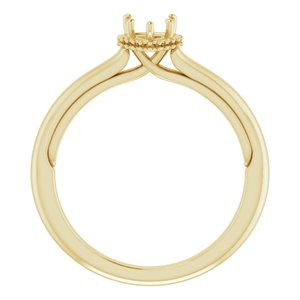 14K Yellow Gold 5x5 mm Heart Engagement Ring Mounting