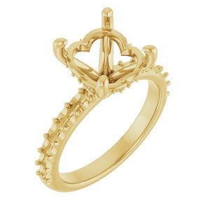 10K Yellow Gold  11x9 mm Oval Engagement Ring Mounting
