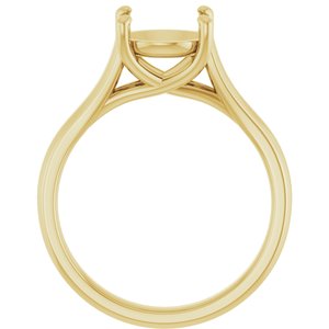 14K Yellow Gold 8.2 mm Round Solitaire Engagement Ring Mounting