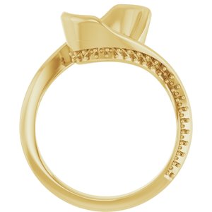 14K Yellow Gold 10 x 8 mm Oval Half Bezel Engagement Ring Mounting