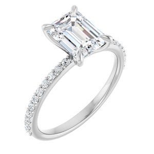 14K White Gold 1 9/10 CTW Lab-Grown Diamond Engagement Ring