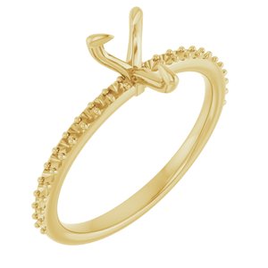 10K Yellow Gold  7x5 mm Pear Engagement Ring Mounting