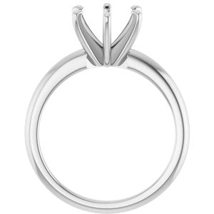 Platinum  8.2 mm Round Solitaire Engagement Ring Mounting