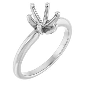 Platinum  8x6 mm Oval Solitaire Engagement Ring Mounting