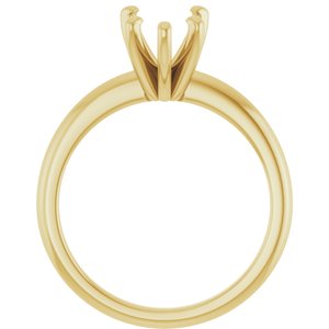 18K Yellow Gold  10x7 mm Pear Solitaire Engagement Ring Mounting