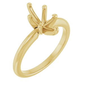 18K Yellow Gold  10x5 mm Marquise Solitaire Engagement Ring Mounting