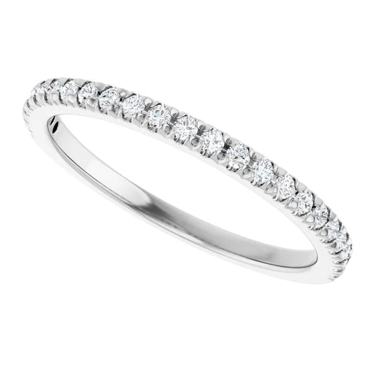 14K White 14 CTW Lab-Grown Diamond French-Set Anniversary Band
