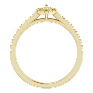 14K Yellow Gold 5x3 mm Marquise French-Set Engagement Ring Mounting