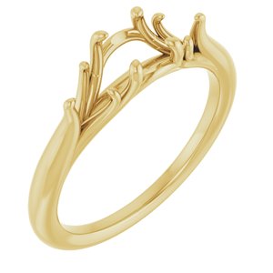 14K Yellow Gold 5.8 mm Round Engagement Ring Mounting