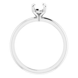 Platinum  5.5 mm Round Solitaire Engagement Ring Mounting