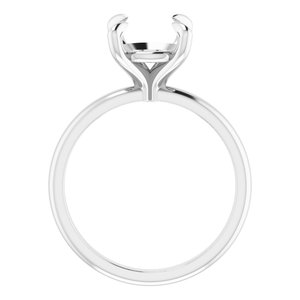 Platinum  9 mm Round Solitaire Engagement Ring Mounting