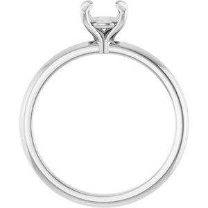 Platinum  5.8 mm Round Solitaire Engagement Ring Mounting