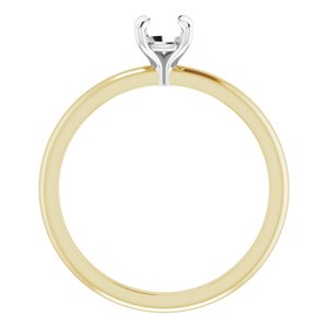 14K Yellow/White Gold 4.8 mm Round Engagement Ring Mounting