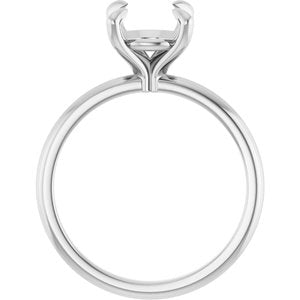 Platinum  8.2 mm Round Solitaire Engagement Ring Mounting
